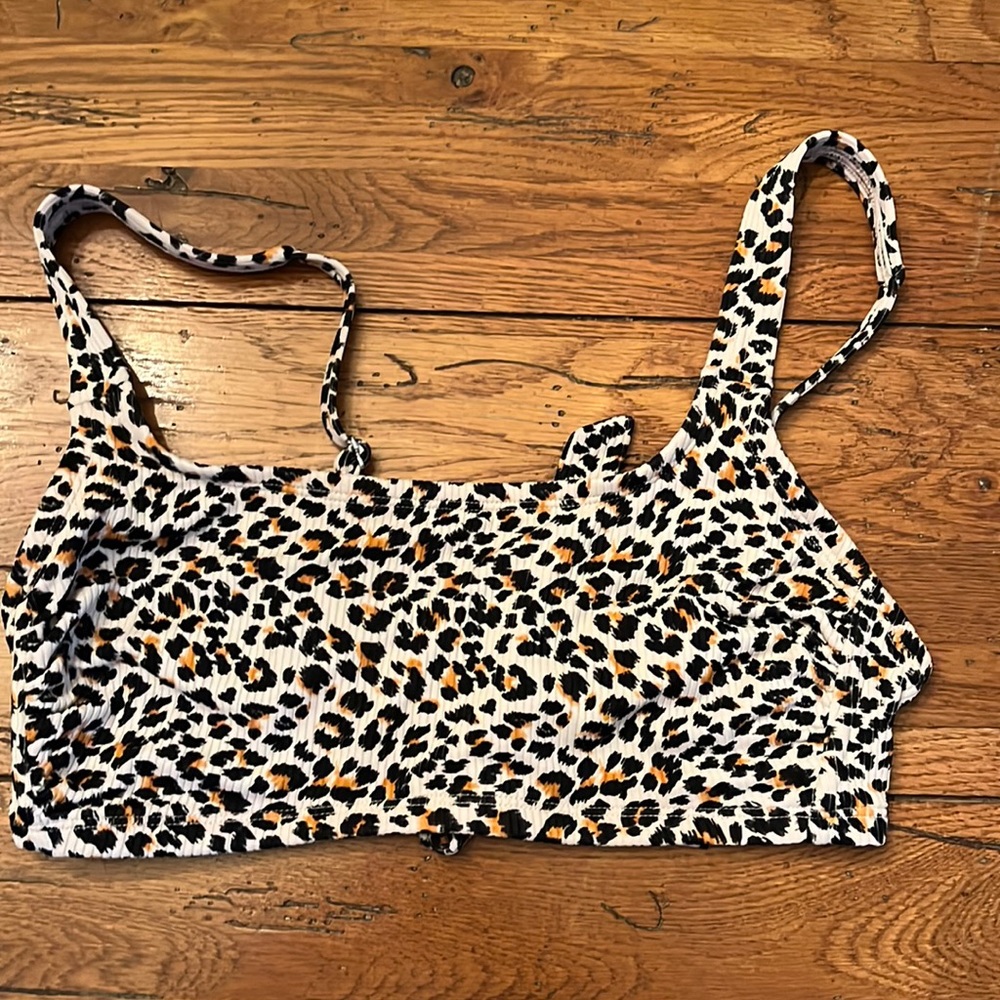 Leopard bikini top